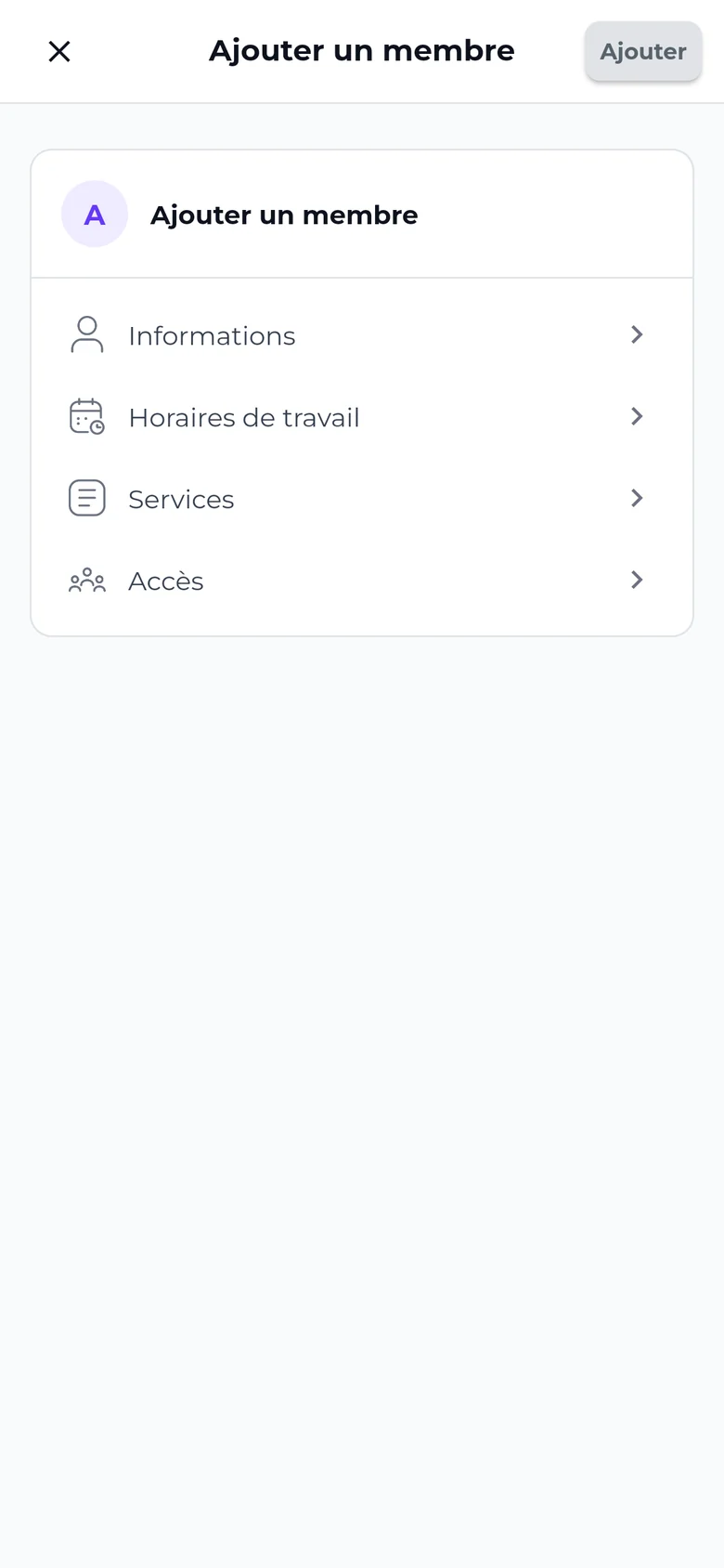 Ajout d’un membre dans l’appli mobile SeeU : informations, horaires, prestations, accès