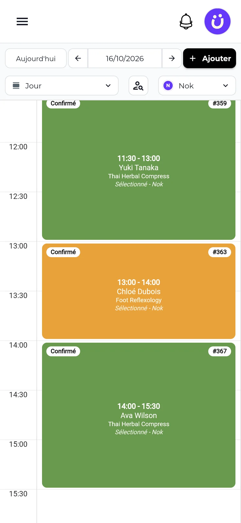 La journée de Nok dans l’agenda mobile de SeeU
