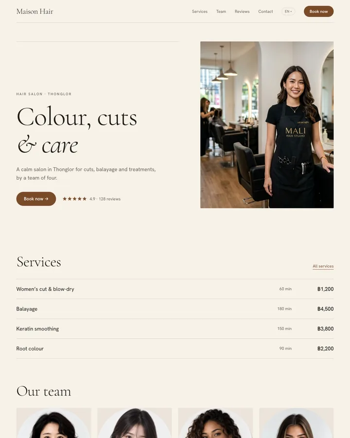 Maison Hair, Editorial theme