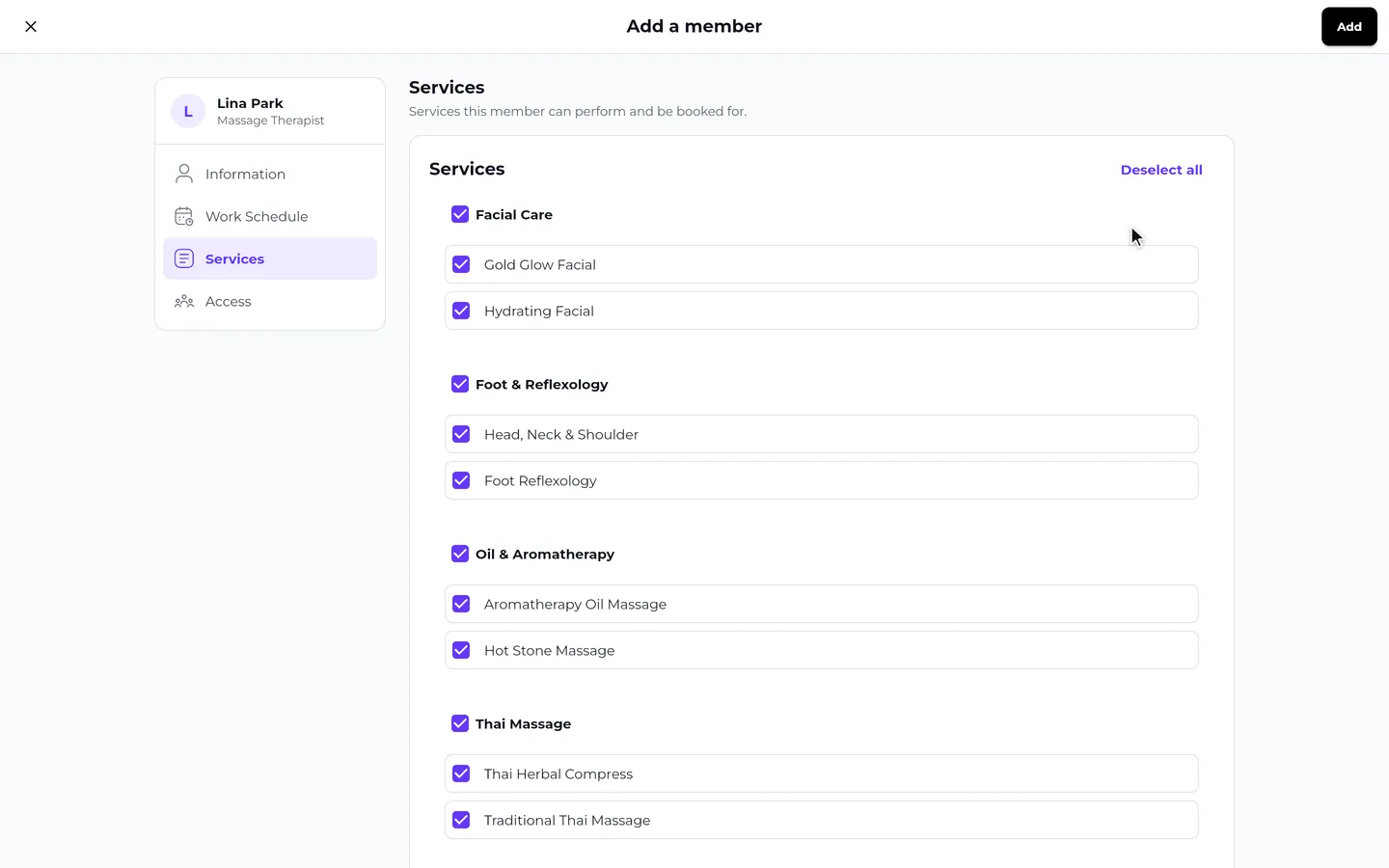 Step 4 of “Add a team member” in the SeeU for Business app