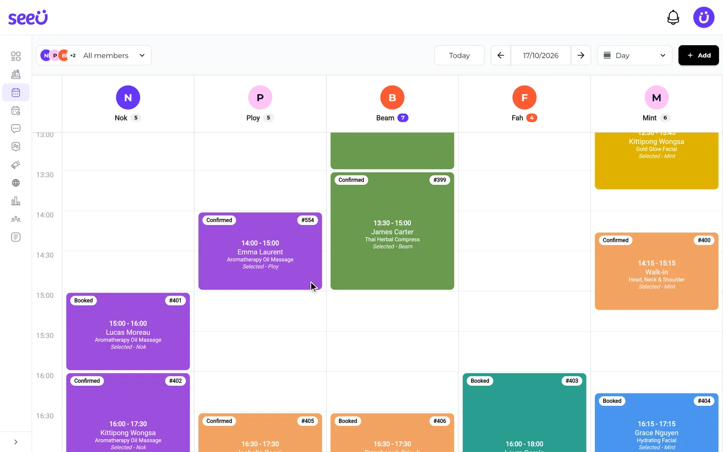 Step 6 of “Add an appointment” in the SeeU for Business app
