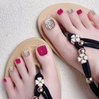Gel Color Toes + Glitter x2