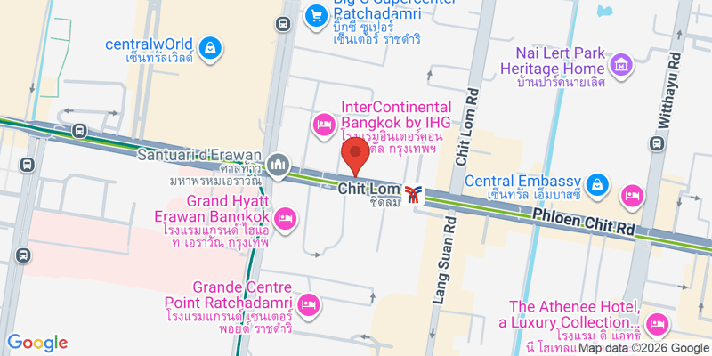 2nd Floor, Maneeya Center Building, Phloen Chit Rd., Lumphini, Pathum Wan Bangkok 10330