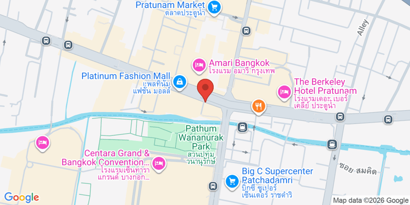 222, PLATINUM FASHION MALL (3nd fl., Zone 3, Room 3-09), Phetchaburi Rd.,Phetchaburi, Ratchathewi