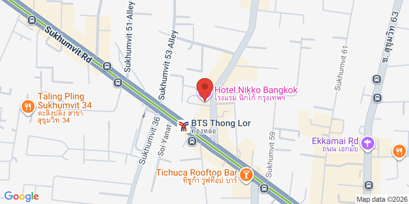 Hotel Nikko Bangkok 3 fl., Room 316B, 27 Thong Lo, Khlong Tan Nuea, Watthana,