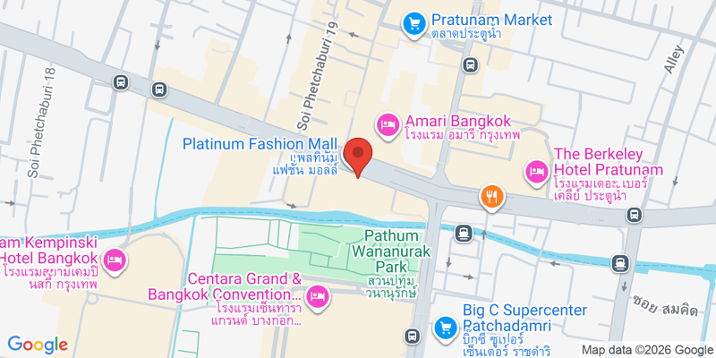 Platinum Fashion Mall (3rd floor, Zone 3 Room 3-10) Phetchaburi Rd., Ratchathewi,